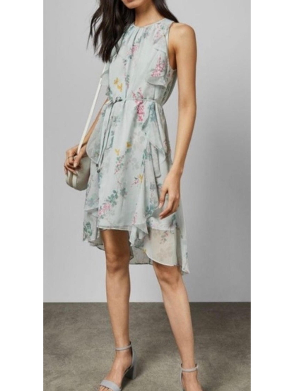 Ted Baker Pariz Sorbet Floral High Low Dress - Picture 3 of 14